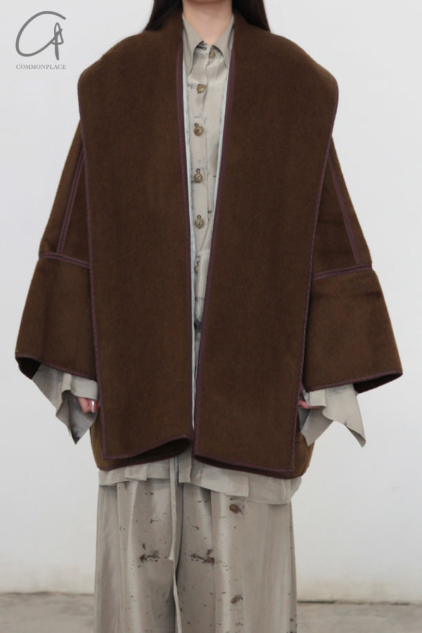 Mutedance 24 Autumn/Winter Cardigan Wool Jacket MD-MD24FW24-BROWN MD24FW23 MD24FW24